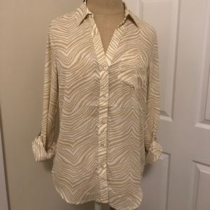The Limited NWT Animal Print Ashton Shirt